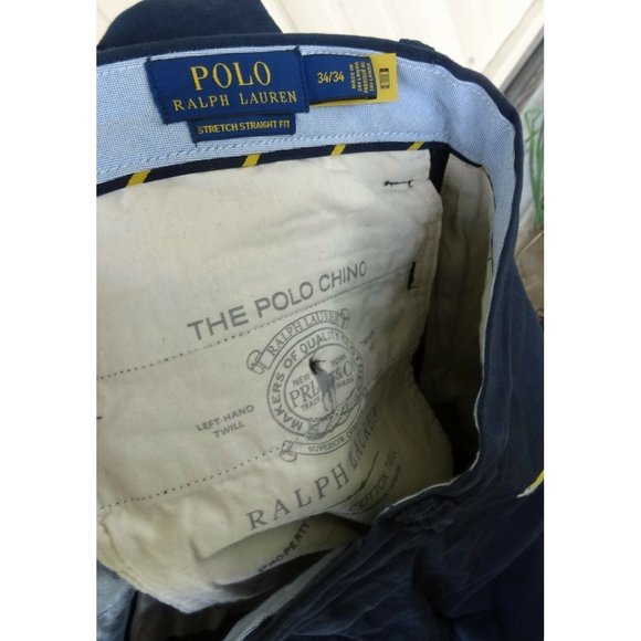 Ralph Lauren Polo Chino Stretch Straight Fit Navy Nautical Emb Sail Boat… - Picture 5 of 12